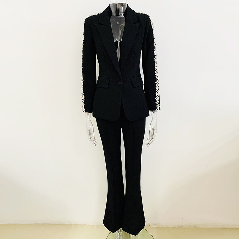Women'S Fashion Suit - Allingentle calças femininas ternos 2 peça
