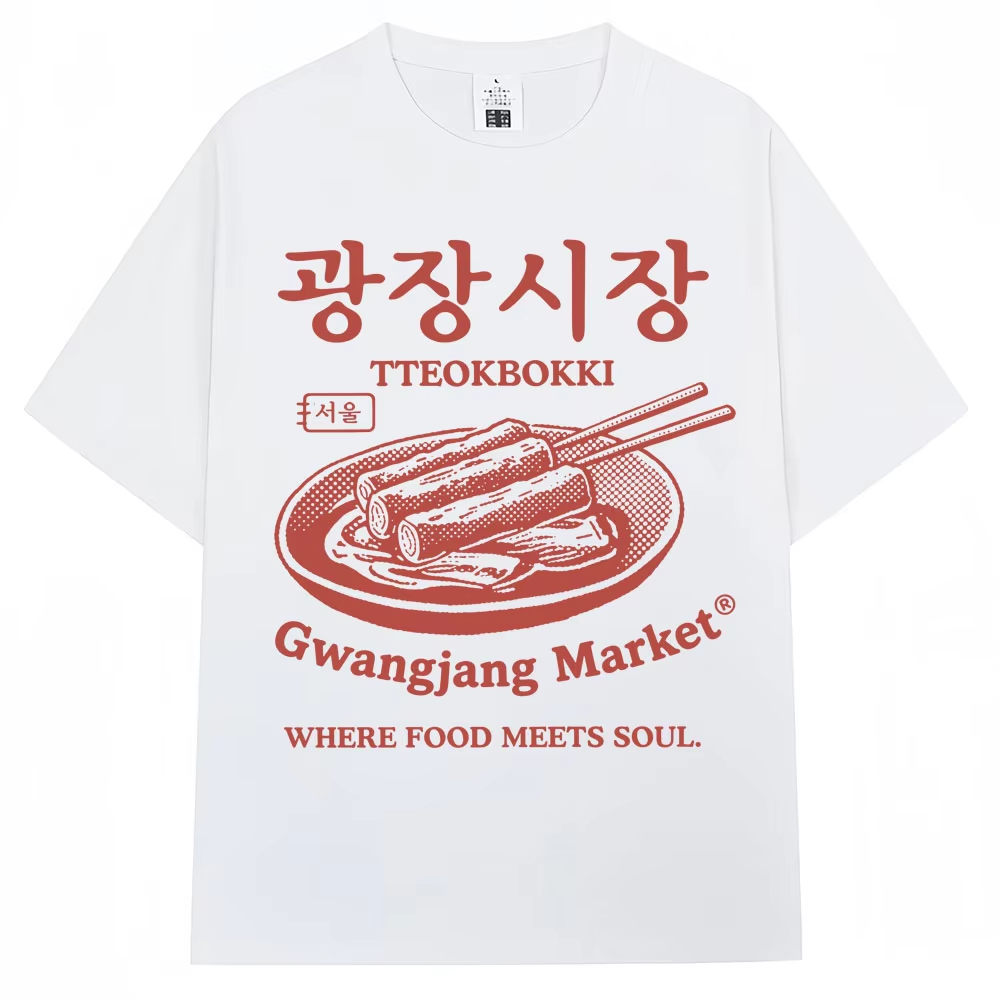 Women'S Fashion Market Size - Camiseta Estampada Estilo Coreano Gwangjang Market
