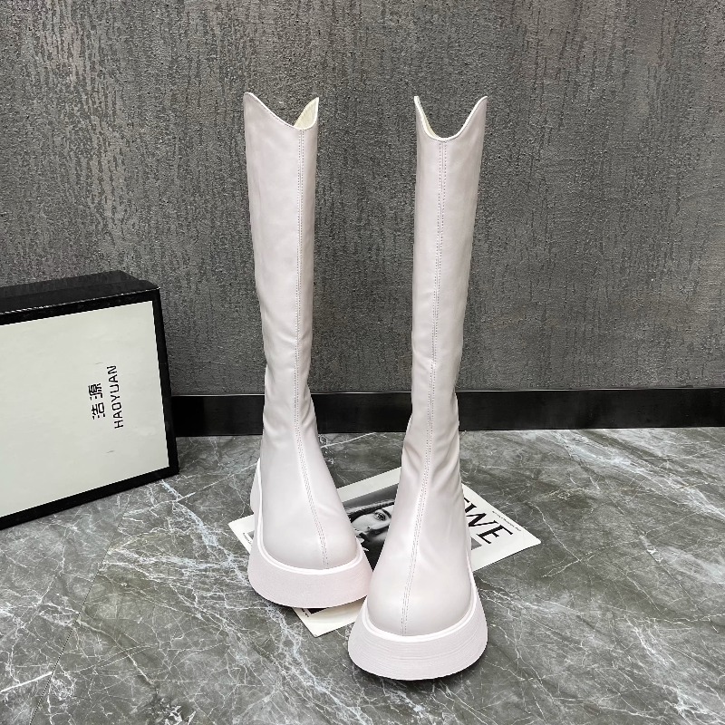 Women Fashion Korean - Novas botas altas antiderrapantes simples de