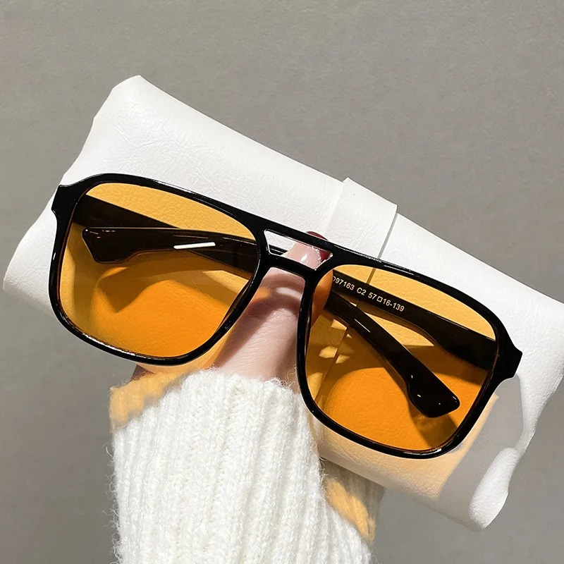 Women'S Fashion Eyewear - Óculos de Sol Quadrados com Ponte