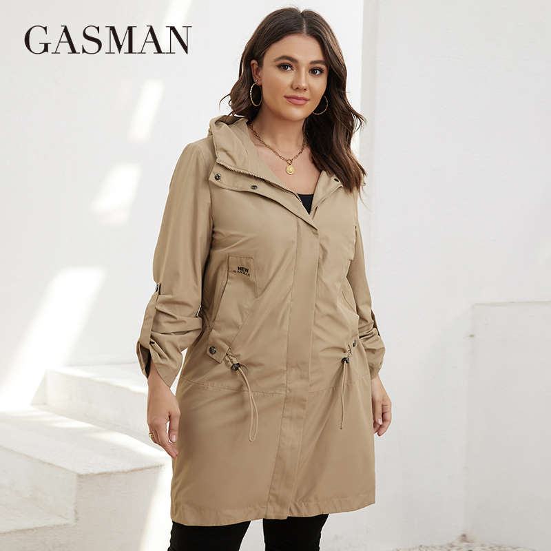 Women'S Fashion Parka - Gassman outono trench coat plus tamanho