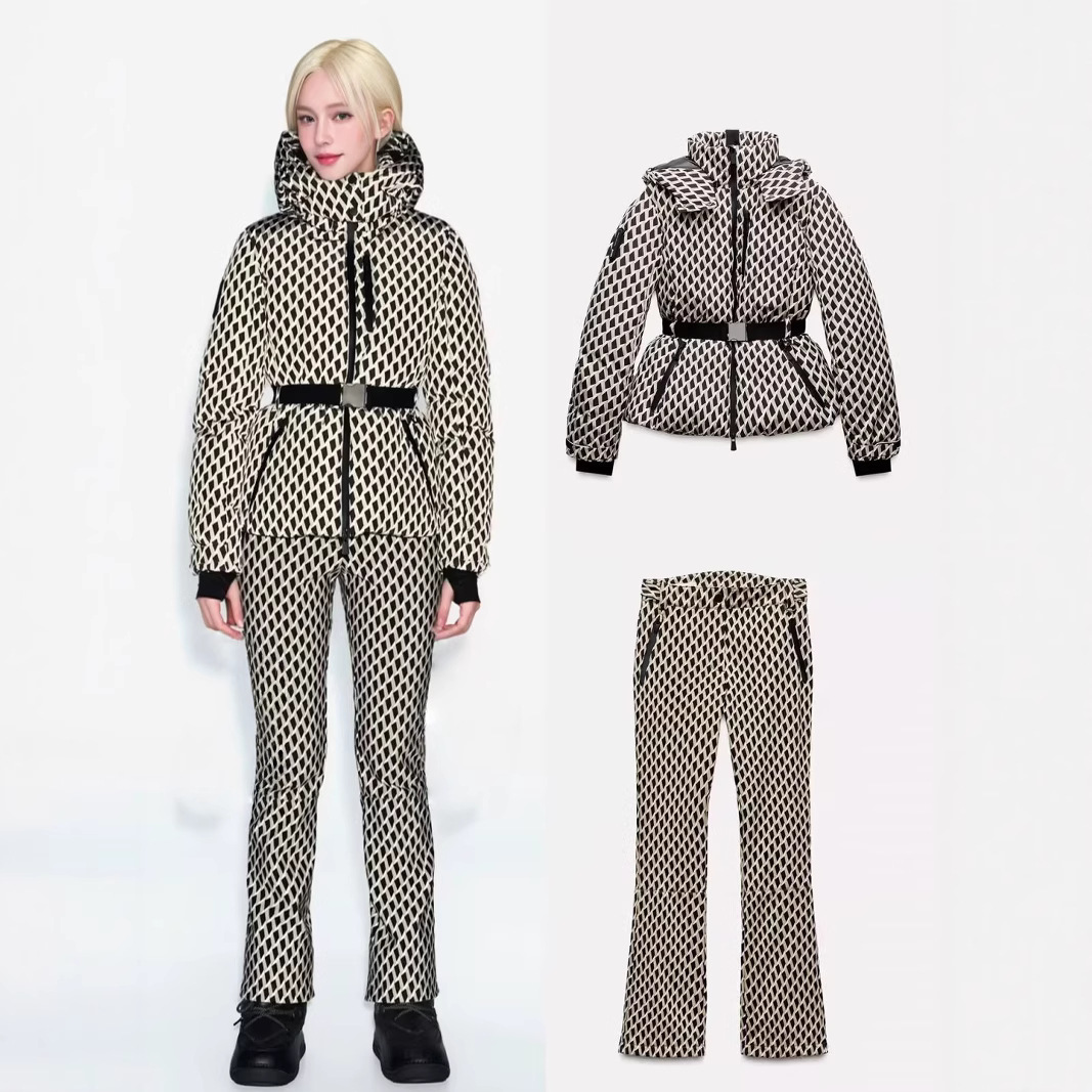 Women'S Fashion Parka - Inverno duas peças conjunto de esqui