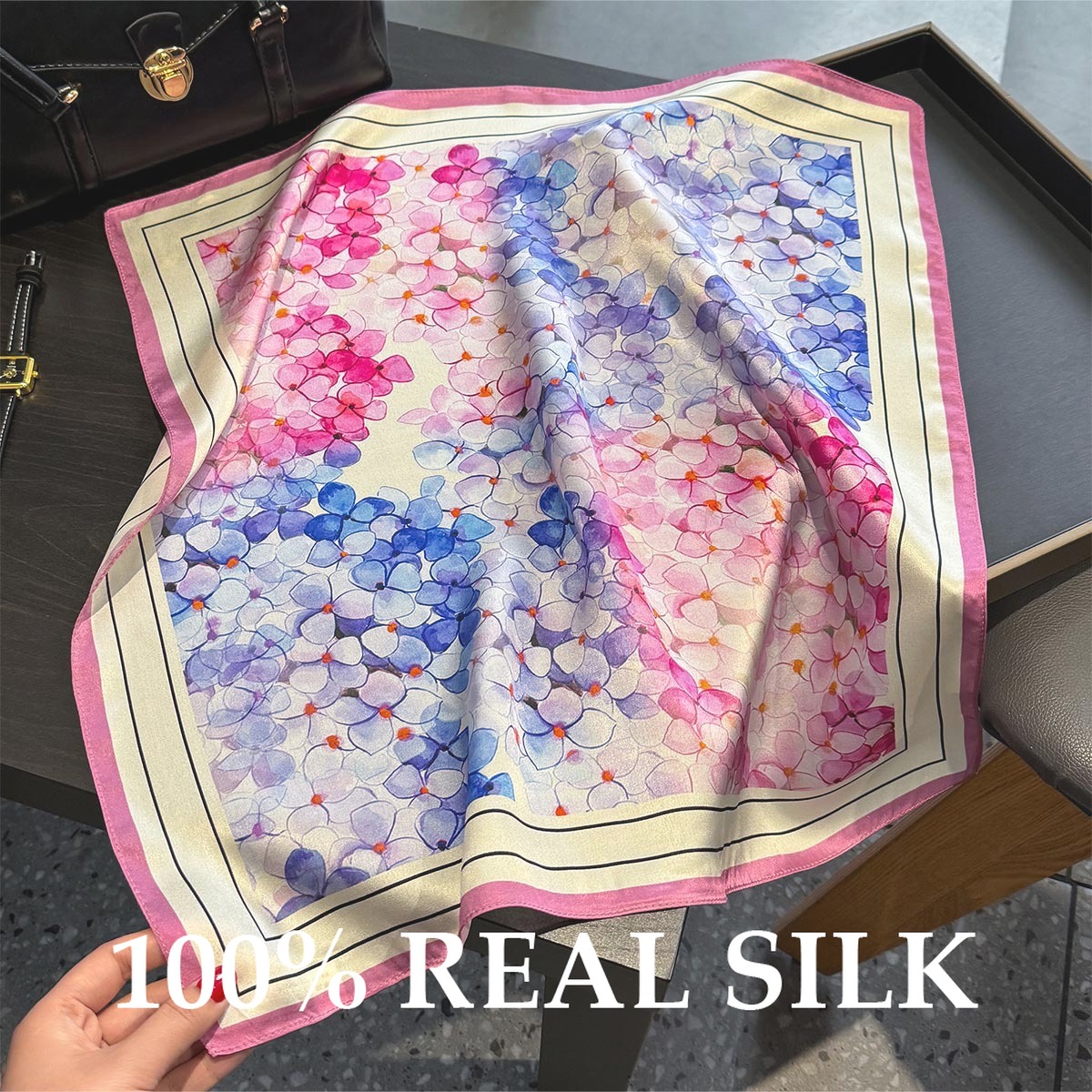 Women'S Fashion Poncho - Novo Lenço de Seda 100% Pura