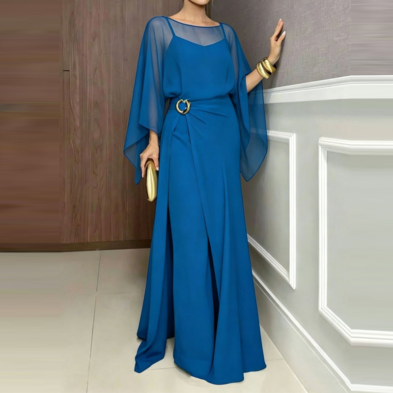 Women'S Fashion Vintage Off Shoulder Long Sleeve Jumpsuit - Macacão Elegante com Decote O e
