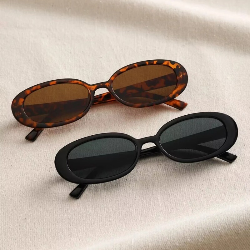 Women'S Fashion Eyewear - Óculos de sol ovais vintage femininos,