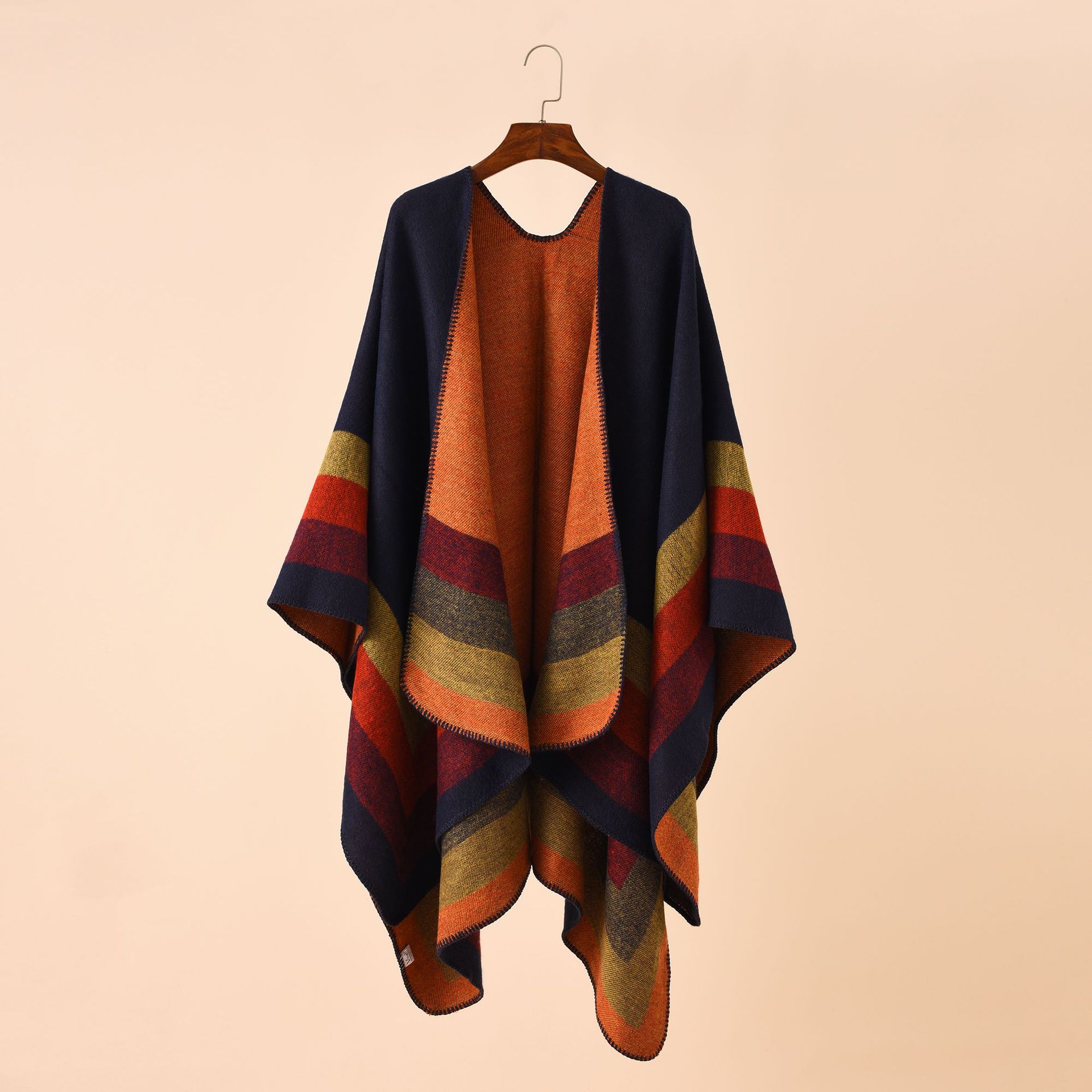 2024 nova moda inverno quente  - Women'S Fashion Poncho avaliação e preço