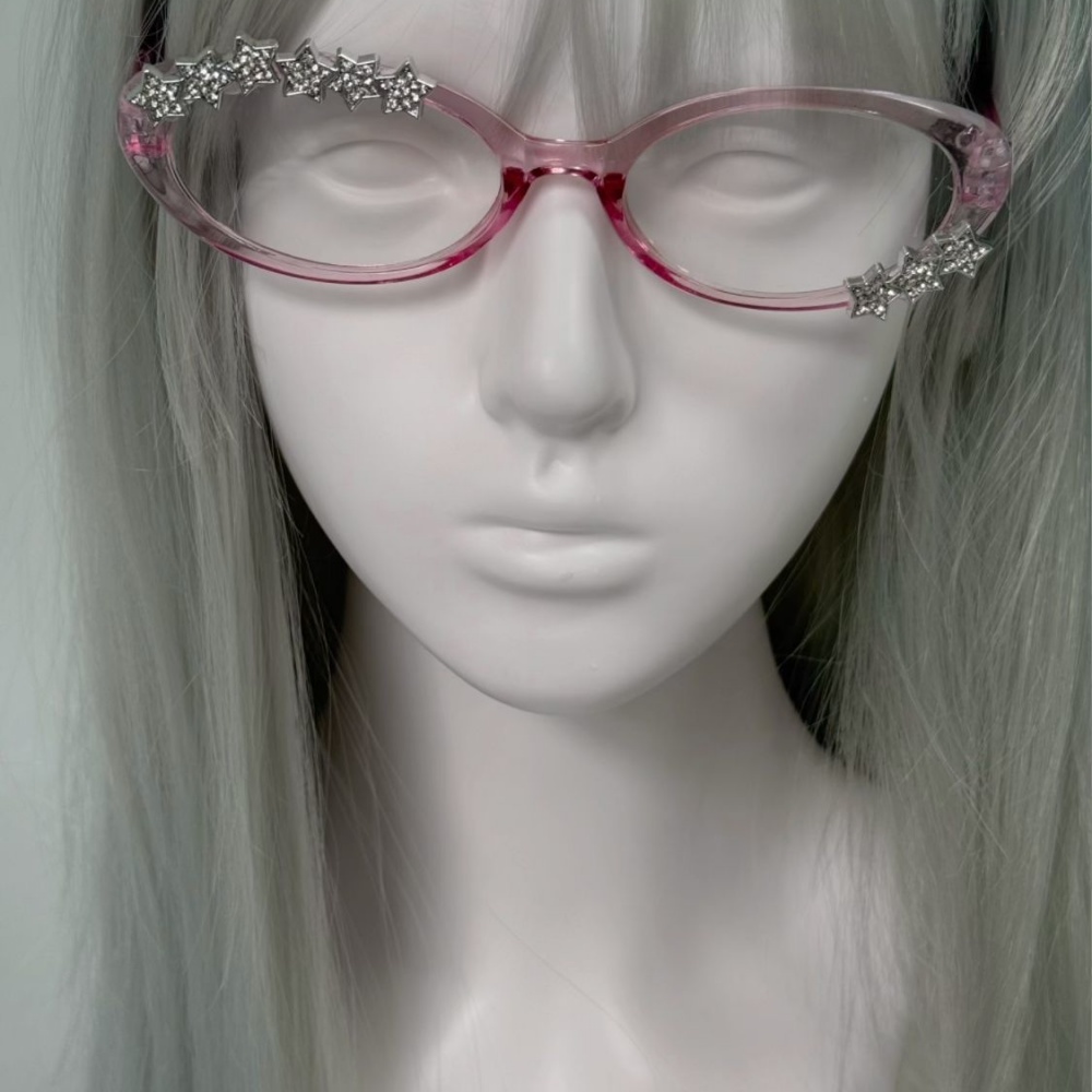 Óculos Y2K com Strass em Forma - Women'S Fashion Eyewear avaliação e preço