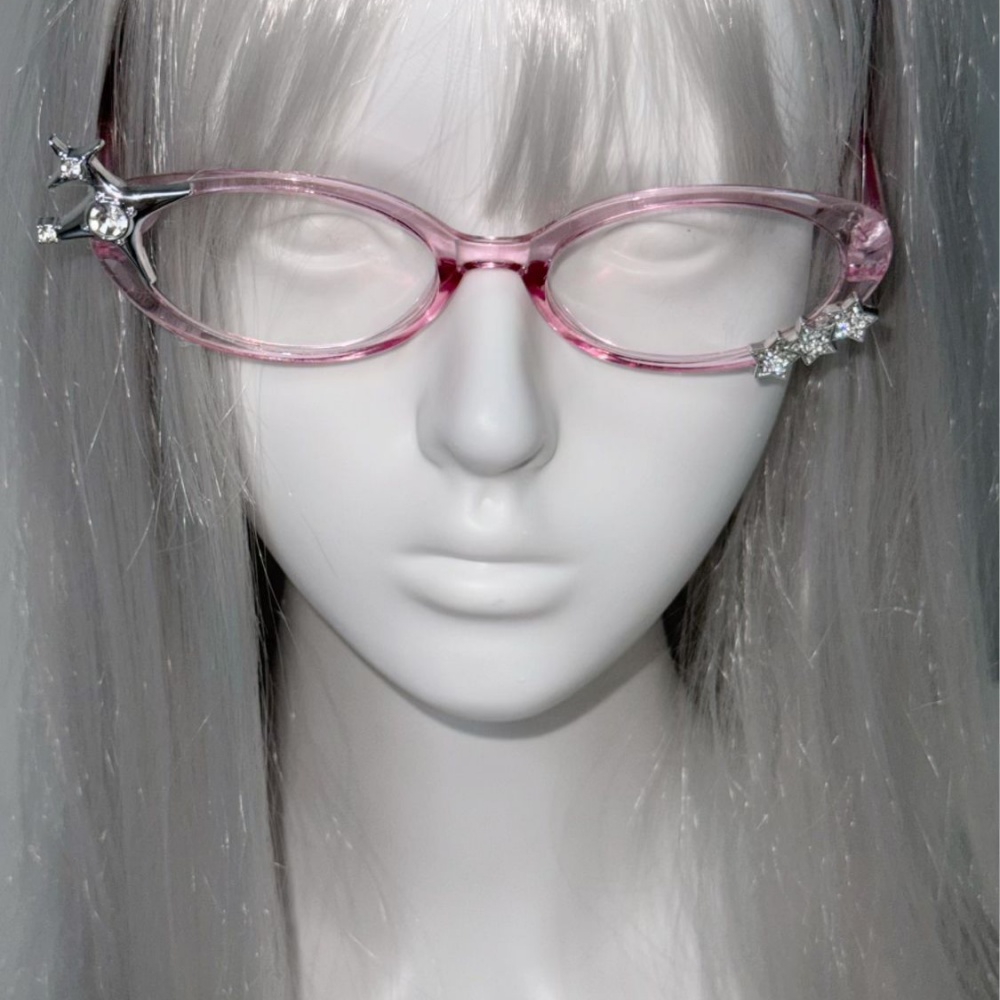 Óculos Y2K com Strass em Forma - Women'S Fashion Eyewear avaliação e preço