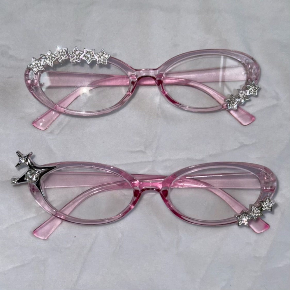 Óculos Y2K com Strass em Forma - Women'S Fashion Eyewear avaliação e preço