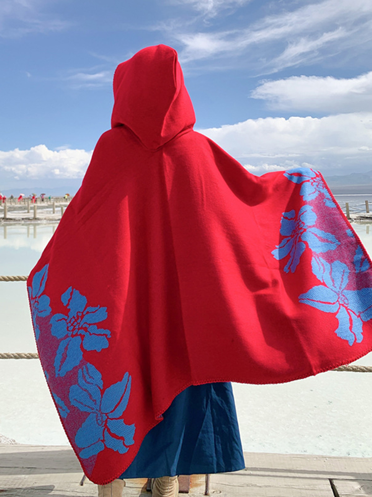 Moda imitação de cashmere mulh - Women'S Fashion Poncho avaliação e preço