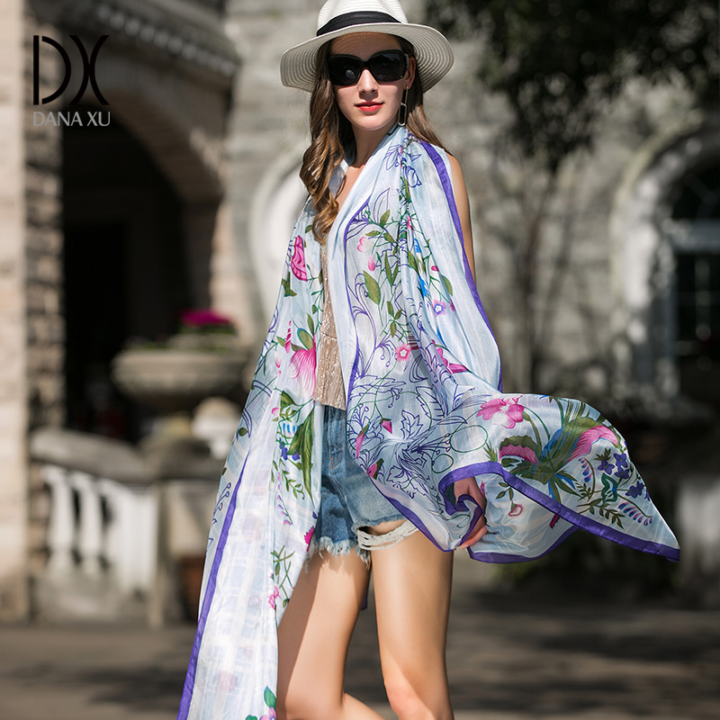 Lenços de Cabeça 100% Seda DAN - Women'S Fashion Poncho avaliação e preço