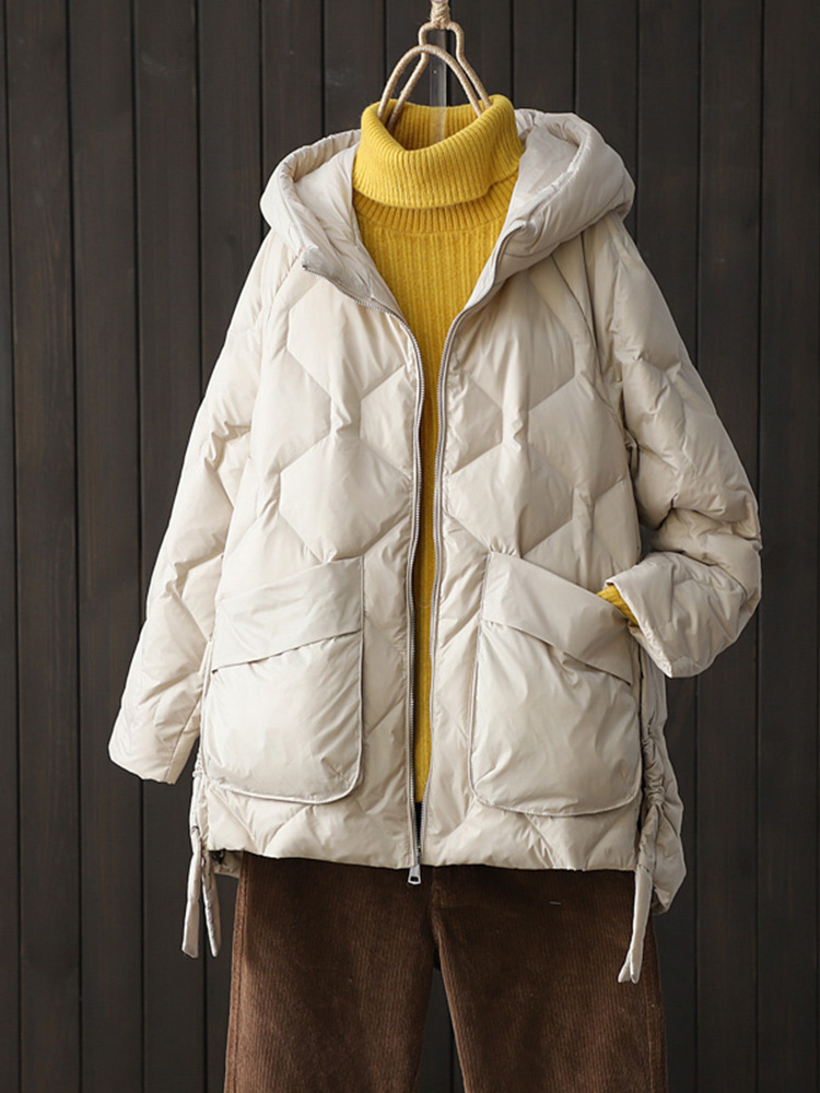 Novo inverno feminino 90% pato - Women'S Fashion Parka avaliação e preço