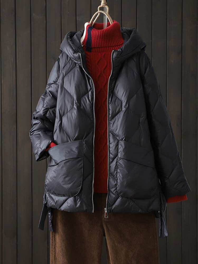 Novo inverno feminino 90% pato - Women'S Fashion Parka avaliação e preço
