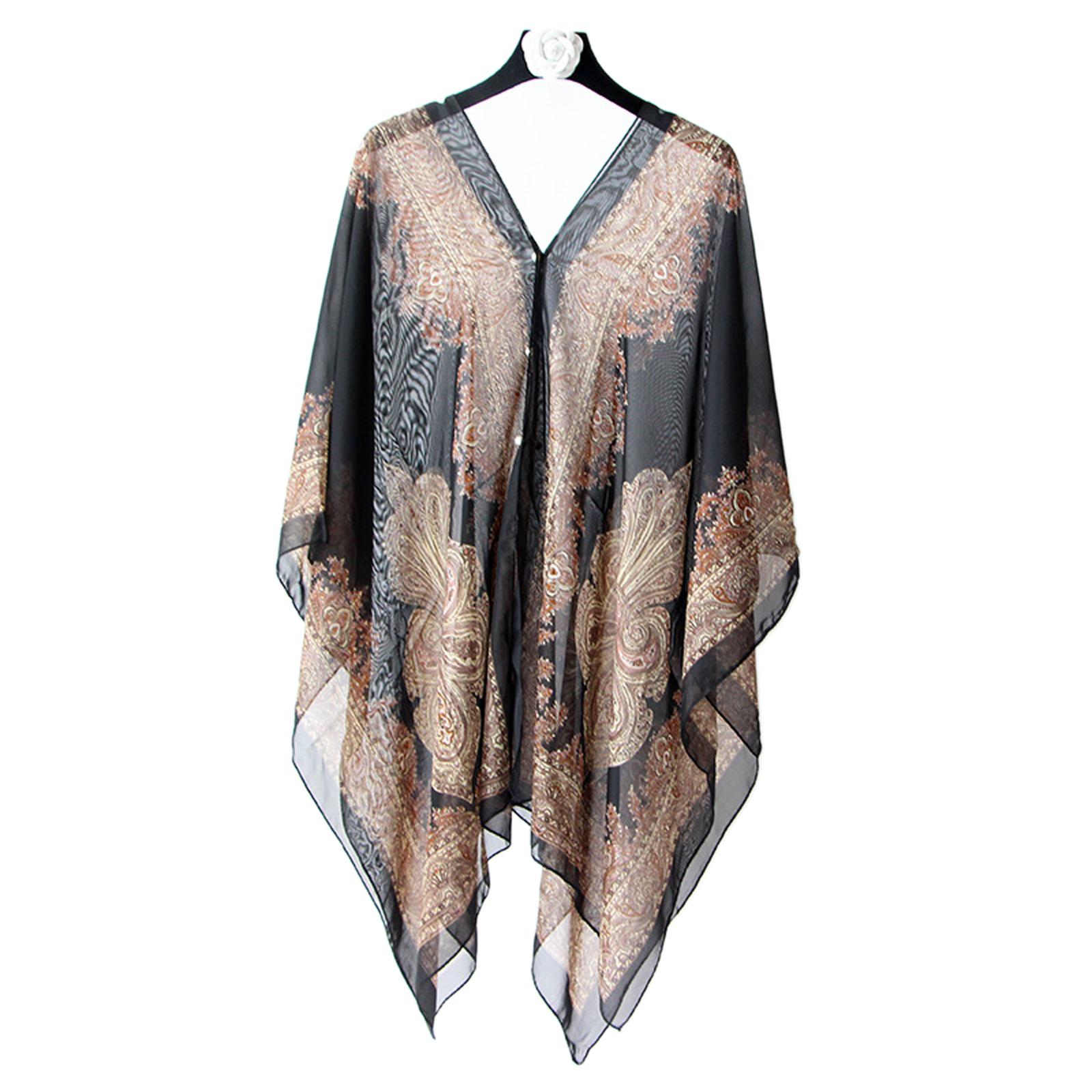 Xale de Praia com Proteção Sol - Women'S Fashion Poncho avaliação e preço