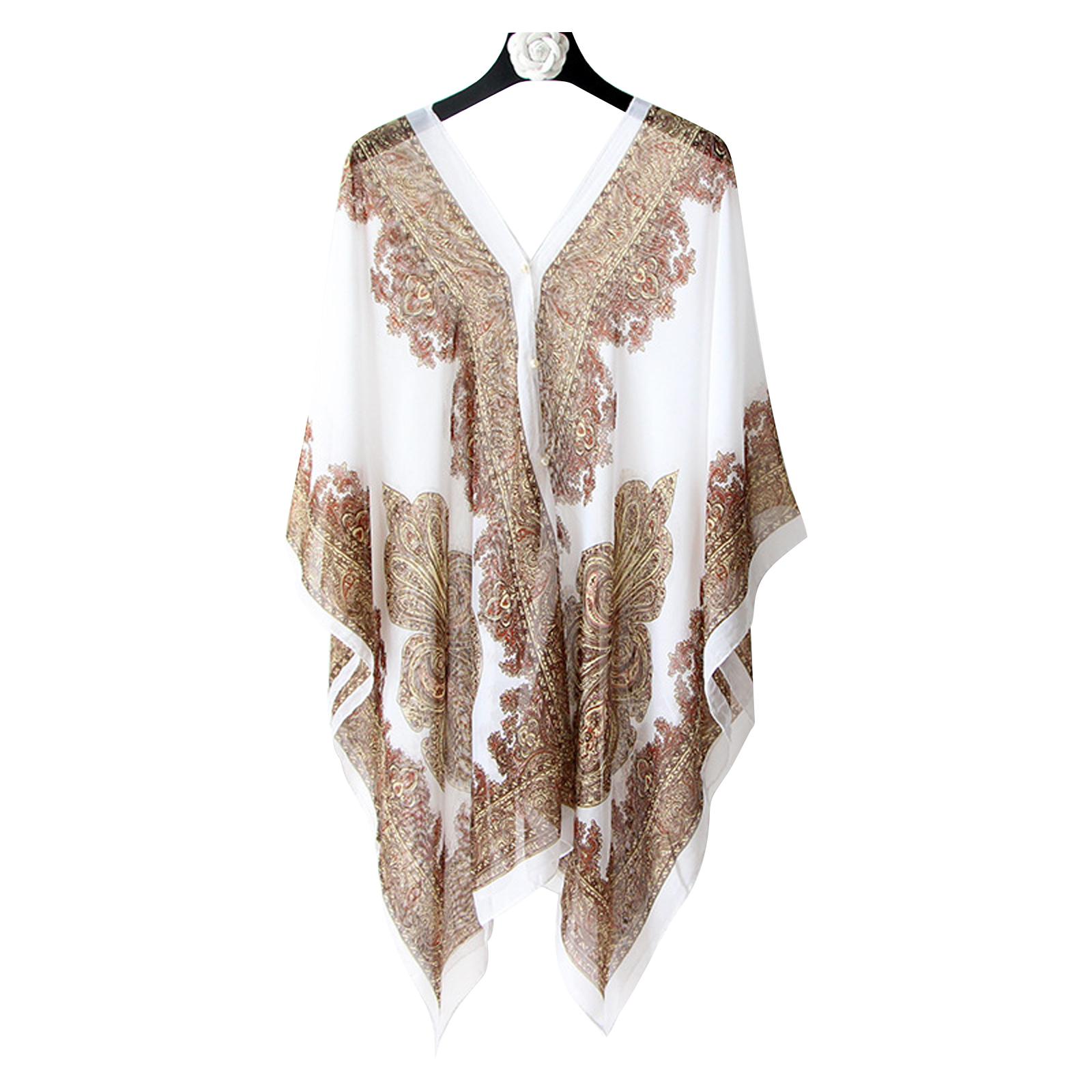 Xale de Praia com Proteção Sol - Women'S Fashion Poncho avaliação e preço