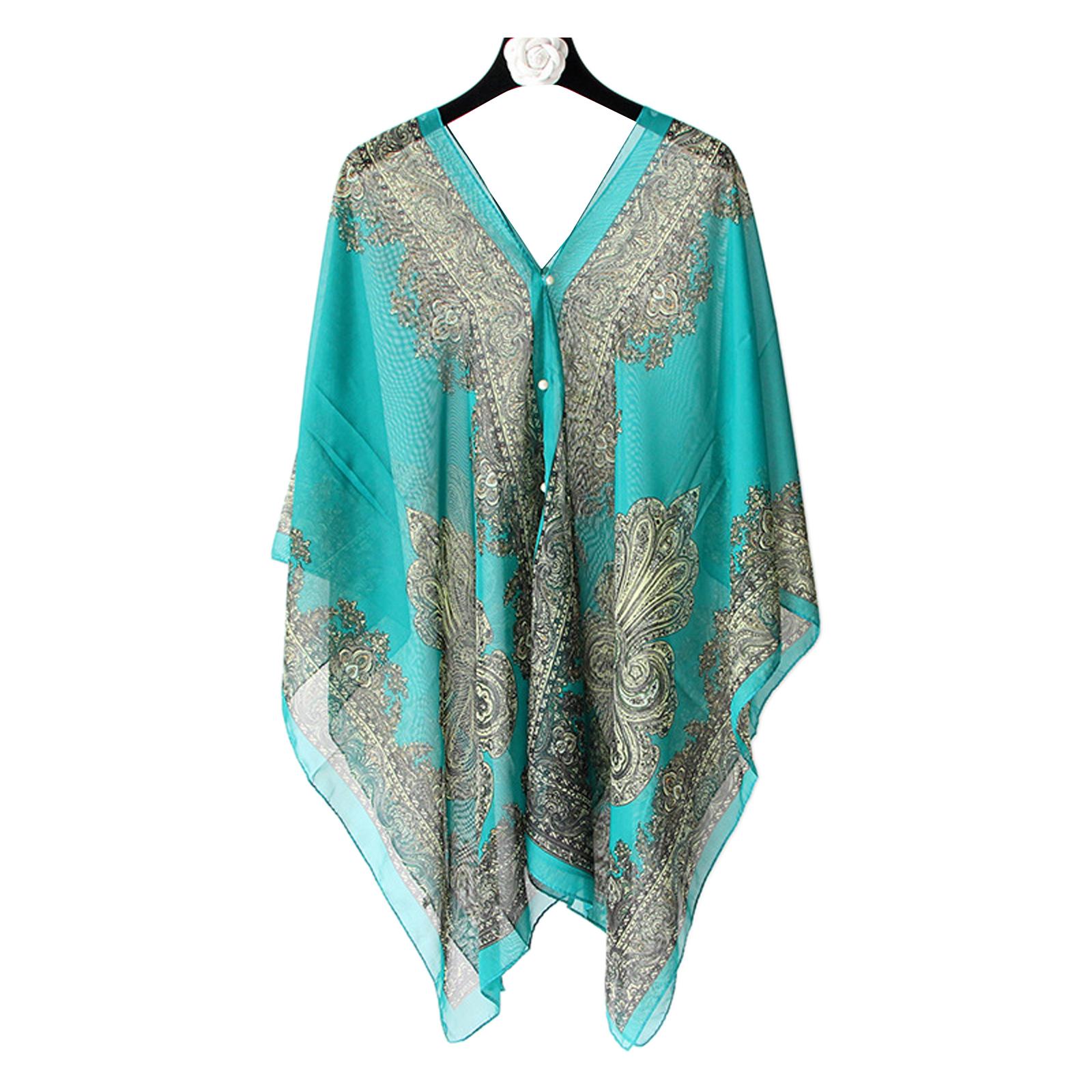 Xale de Praia com Proteção Sol - Women'S Fashion Poncho avaliação e preço