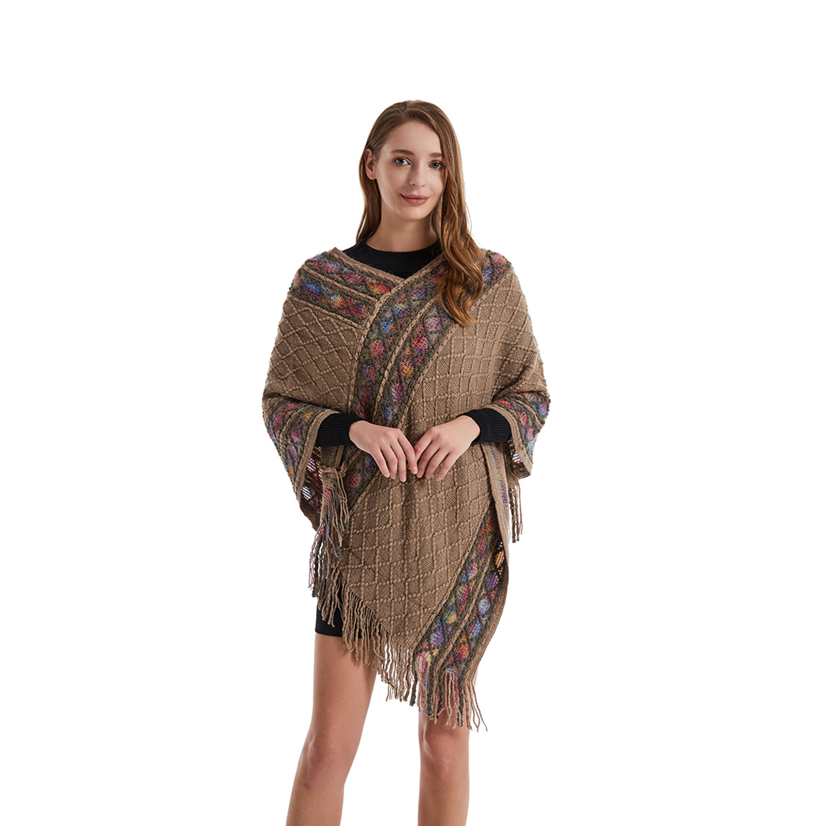 Mulheres primavera outono ponc - Women'S Fashion Poncho avaliação e preço