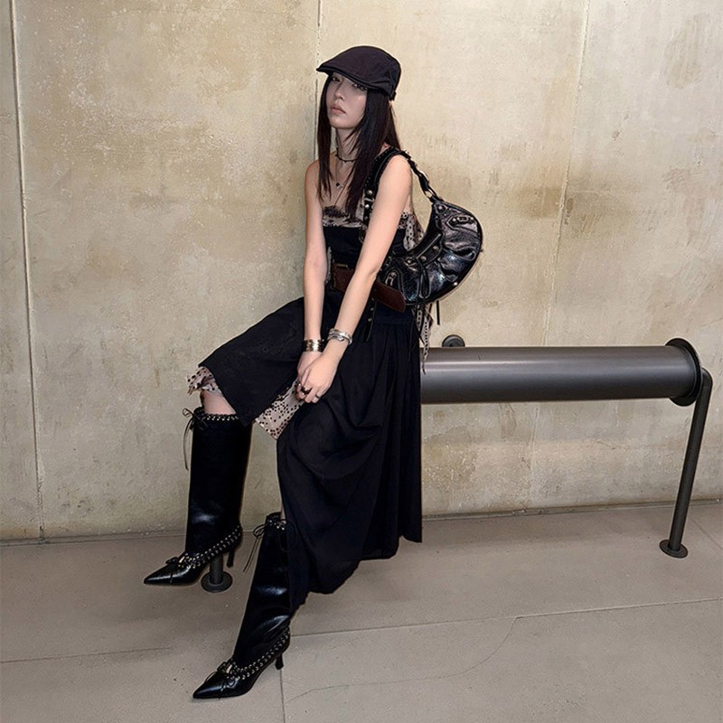 Botas da moda com design moder - Women Fashion Korean avaliação e preço